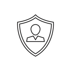 Personal security icon design. User authentication icon vector, privacy emblem, personal protection security. vector illustration