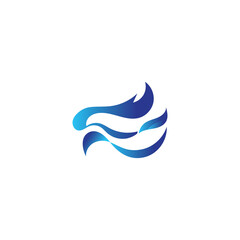 Wave ocean logo design image element vector illustration nature