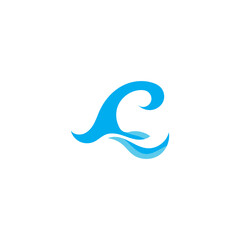 Obraz premium Wave ocean logo design image element vector illustration nature