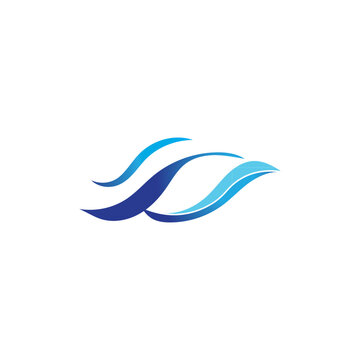 Wave ocean logo design image element vector illustration nature