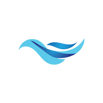 Wave ocean logo design image element vector illustration nature
