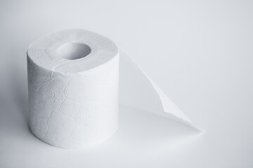 isolated toilet paper on a white background