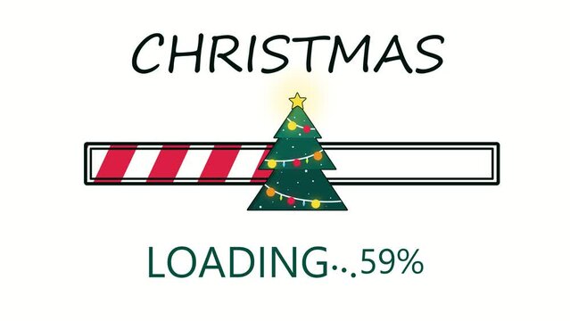 Christmas days are coming, loading bar