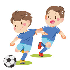 Boys playing soccer