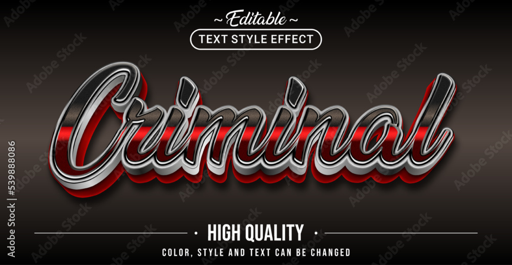 Poster editable text style effect - criminal text style theme.
