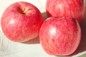 red apples isolated on white