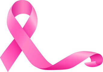 Pink ribbon symbol. Breast Cancer Awareness Month Campaign. Icon design. For poster, banner and t-shirt.