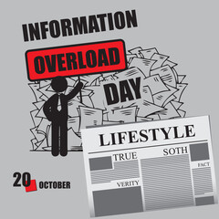 Information Overload Day - obrazy, fototapety, plakaty