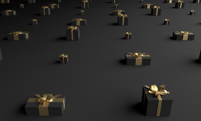 Christmas green theme product stage with tree and stars for promo or banner 3d illustration Premium Photo