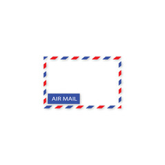 Airmail Envelope Border - Vector Illustration - Isolated On White Background