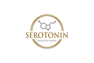 Serotonin logo design icon symbol