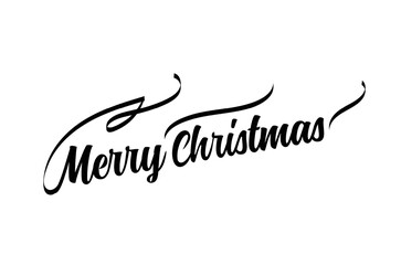 merry christmas hand lettering inscription to winter holiday design
