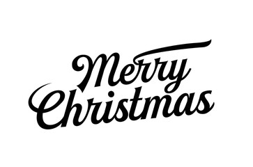 merry christmas hand lettering inscription to winter holiday design