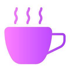 hot coffee gradient icon