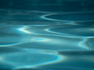 Aquamarine Colored Swimming Pool Water with Gentle Ripples