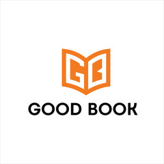 GB Letter Book Education logo design - obrazy, fototapety, plakaty