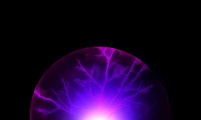 Spherical thunder and lightning effect.