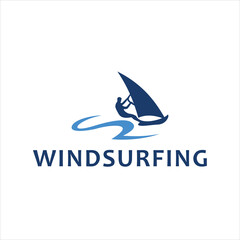 Windsurfing spoort school logo design