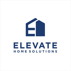 letter E for Home Logo Design