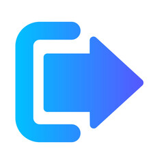 log out gradient icon