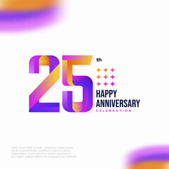 25 Year Anniversary Icon Vector Template Design Illustration