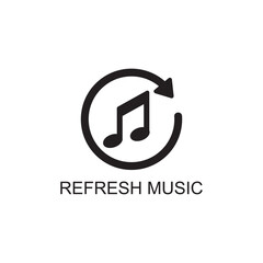 refresh music icon , media icon