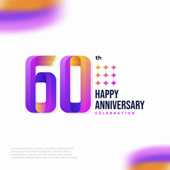 Number 60 logo icon design, 60 birthday logo number, anniversary 60