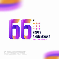 Number 66 logo icon design, 66 birthday logo number, anniversary 66