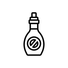 Black line icon for restriction