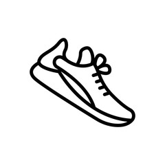 Black line icon for shoes