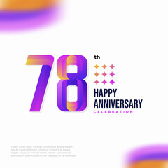 Number 78 logo icon design, 78 birthday logo number, anniversary 78