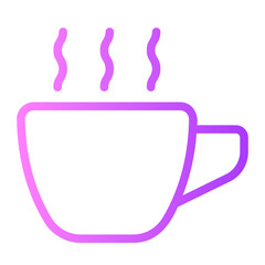 hot coffee gradient icon
