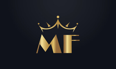 King crown logo design vector and extra bold queen symbol