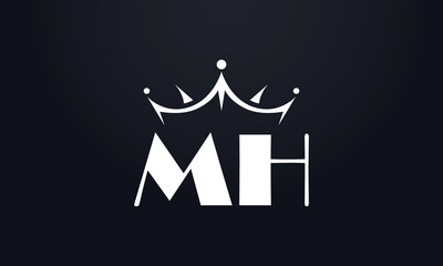 King crown logo design vector and extra bold queen symbol