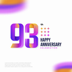 Number 93 logo icon design, 93 birthday logo number, anniversary 93 - obrazy, fototapety, plakaty