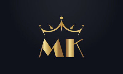 King crown logo design vector and extra bold queen symbol