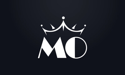 King crown logo design vector and extra bold queen symbol