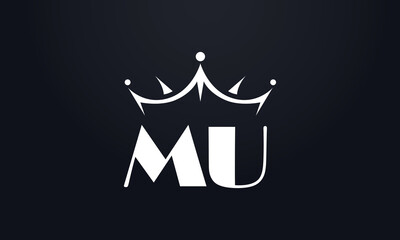 King crown logo design vector and extra bold queen symbol