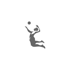 Fototapeta na wymiar Volleyball logo icon design