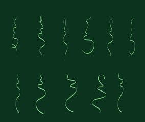 Green serpentine, Curly Ribbon