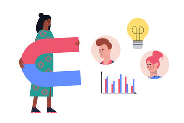 Character with a big magnet