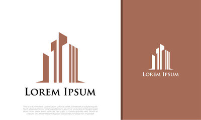 Real Estate Logo. Luxury Logo. Construction Architecture Building Logo Design Template Element.
