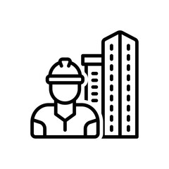 Black line icon for makers