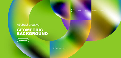 Abstract circles and round elements geometric background. Vector illustration for wallpaper, banner, background, leaflet, catalog, cover, flyer