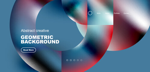 Abstract circles and round elements geometric background. Vector illustration for wallpaper, banner, background, leaflet, catalog, cover, flyer