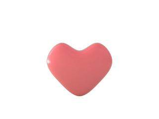 abstract object 3d rendering illustration red heart