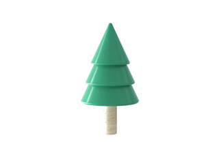 abstract object 3d rendering illustration green christmas tree