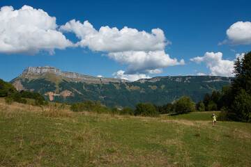 Fototapeta premium mont margeriaz dans le massif des bauges