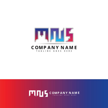 Alphabet Letters Monogram Icon Logo Of MNS Or NMS