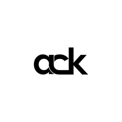 ack lettering initial monogram logo design